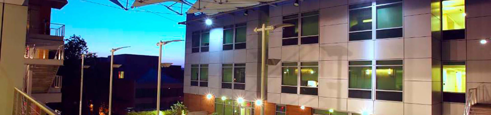 Chung Hall at night